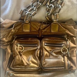 Beautiful Chloe bronze handbag.